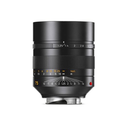 Leica Noctilux-M 75 f/1.25 ASPH., fekete objektív