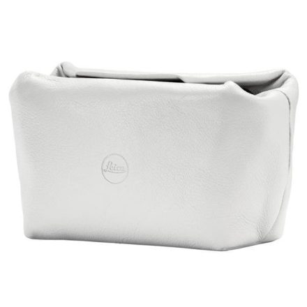 Leica leather soft pouch, with magnetic lock Size "S", white