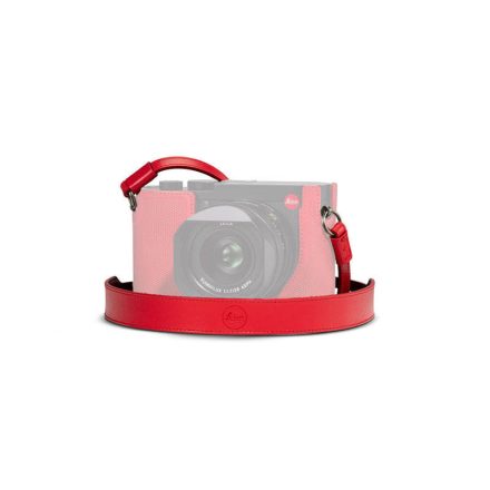 Leica Q2 leather neck strap, red