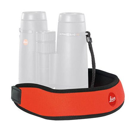Leica Neoprene binocular strap, orange 42054